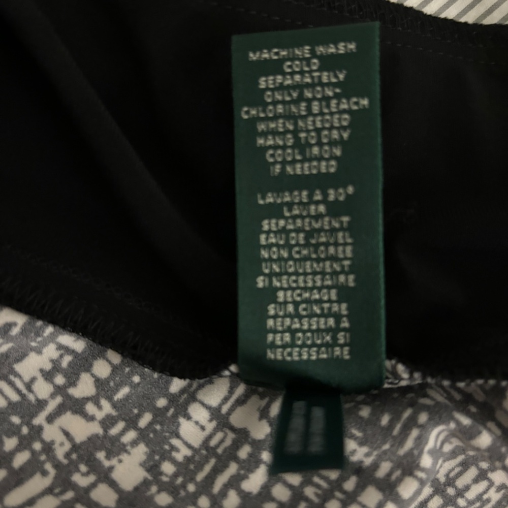 RALPH LAUREN Shift Dress - Black/White  Size 8 - Picture 10 of 10